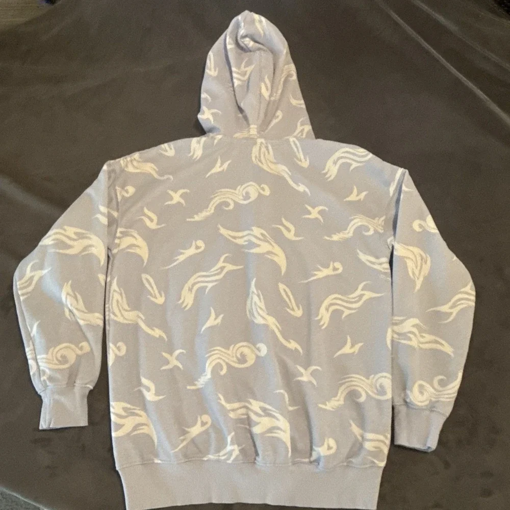 H&M Pokémon Jigglypuff Printed Oversized Light Blue Hoodie Kids Size 12/14 Rare